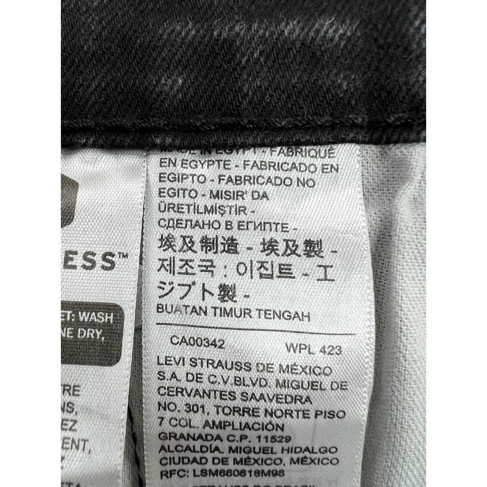 Levis 512 Jeans Mens 31x30 Black Slim Tapered Stretch Denim Charcoal Wash